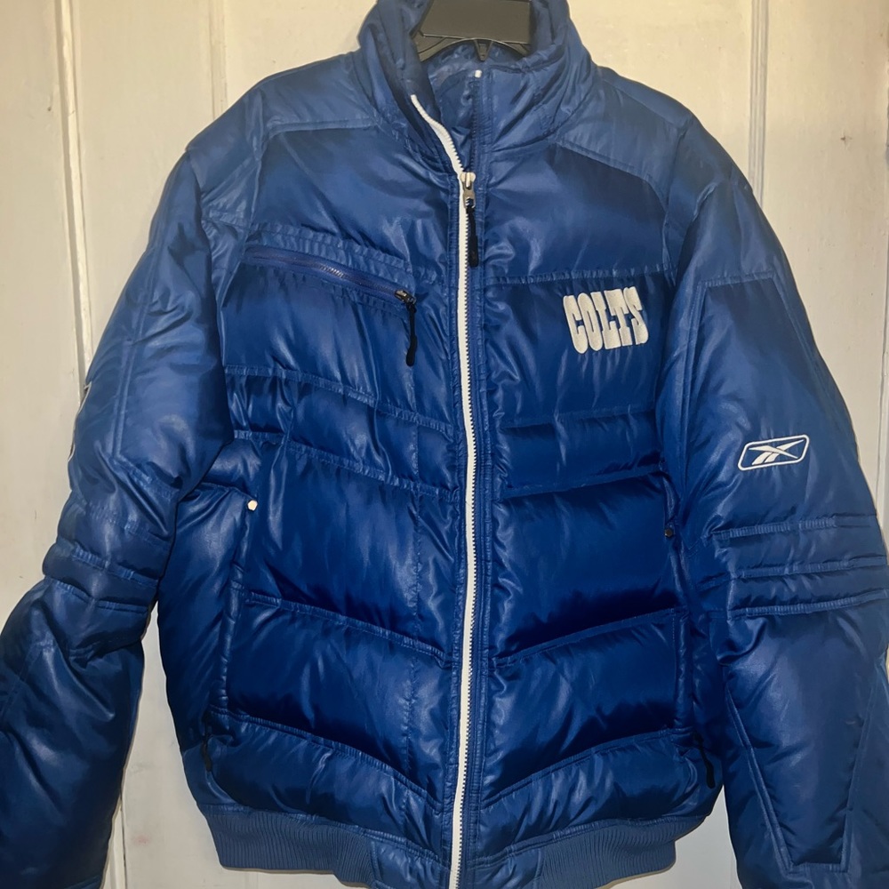 Vintage Colts Reebok puffer coat small men